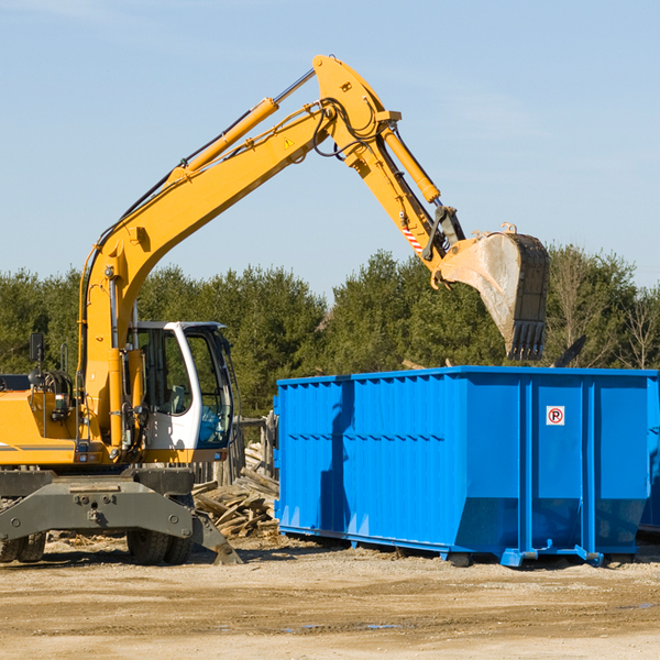 what size residential dumpster rentals are available in Hanston